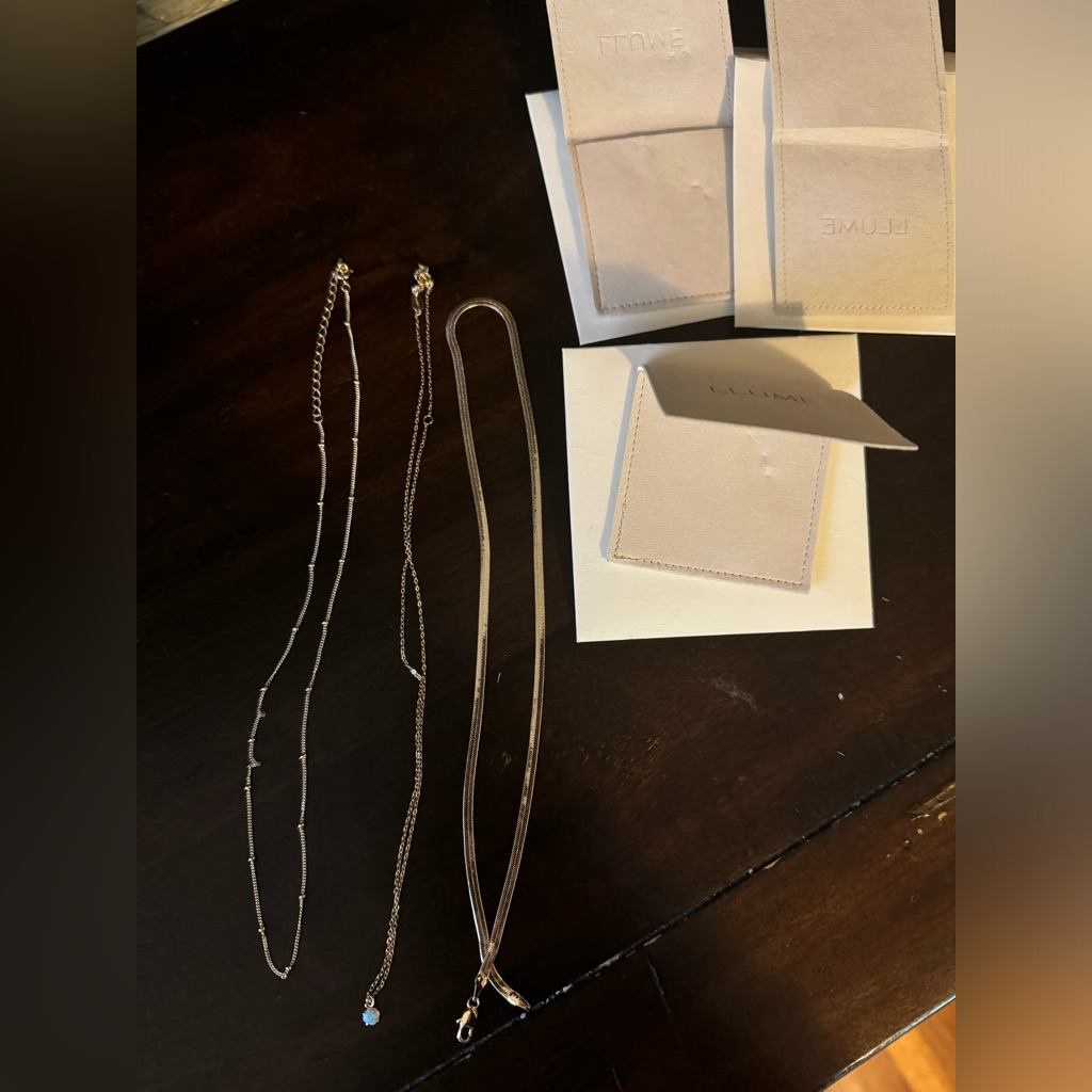 Set Of 3 Chains Each 18k Plated Gold Brand New
